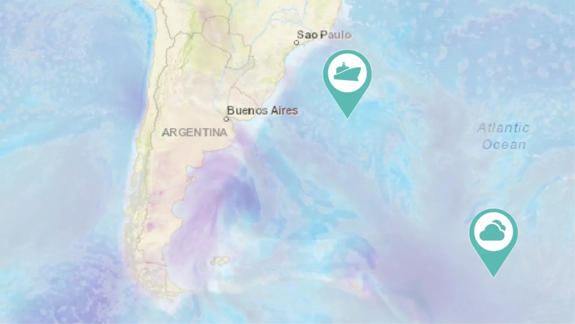 Contextual Weather Correlation on Maps with G&S SatConnect®: Correlate contextual data like weather information, to ensure accurate analysis and decision-making